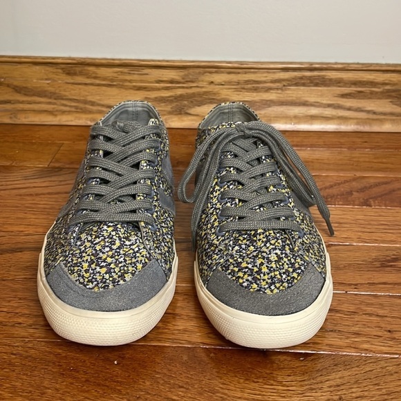 GOLA Olive Green Liberty Art Fabrics Sz  7 Women's Colorful Sneakers Art To Wear - Picture 2 of 10